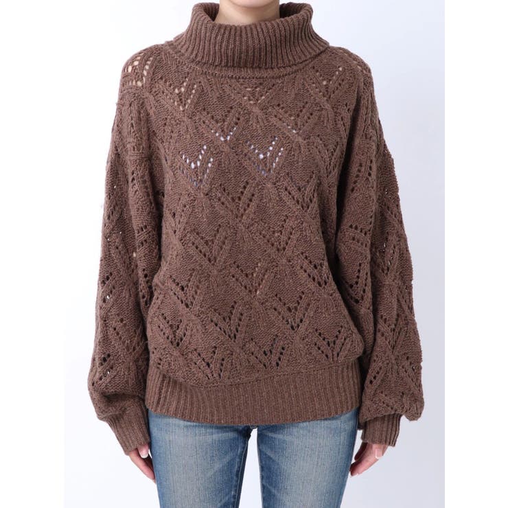 透かし編みタートルニット[品番：MKSW0026131]｜Ungrid（アングリット