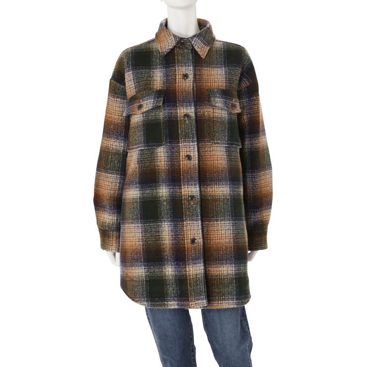 シャギーチェックルーズコート[品番：MKSW0027263]｜Ungrid（アングリット ）のレディースファッション通販｜SHOPLIST（ショップリスト）
