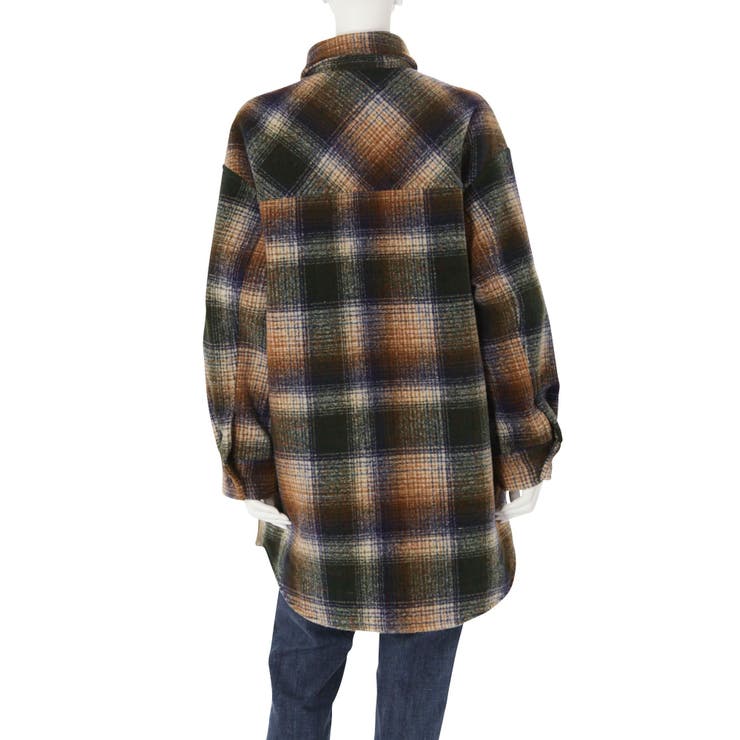 シャギーチェックルーズコート[品番：MKSW0027263]｜Ungrid（アングリット ）のレディースファッション通販｜SHOPLIST（ショップリスト）