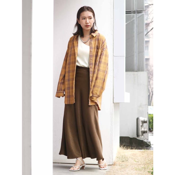 ヴィンテージサテンフィットマキシスカート | Ungrid | 詳細画像8 