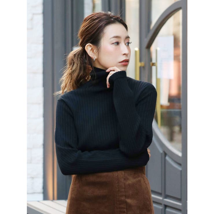 【祝開店！大放出セール開催中】 ウォッシャブルタートルネックニット[品番：MKSW0027162 トップス