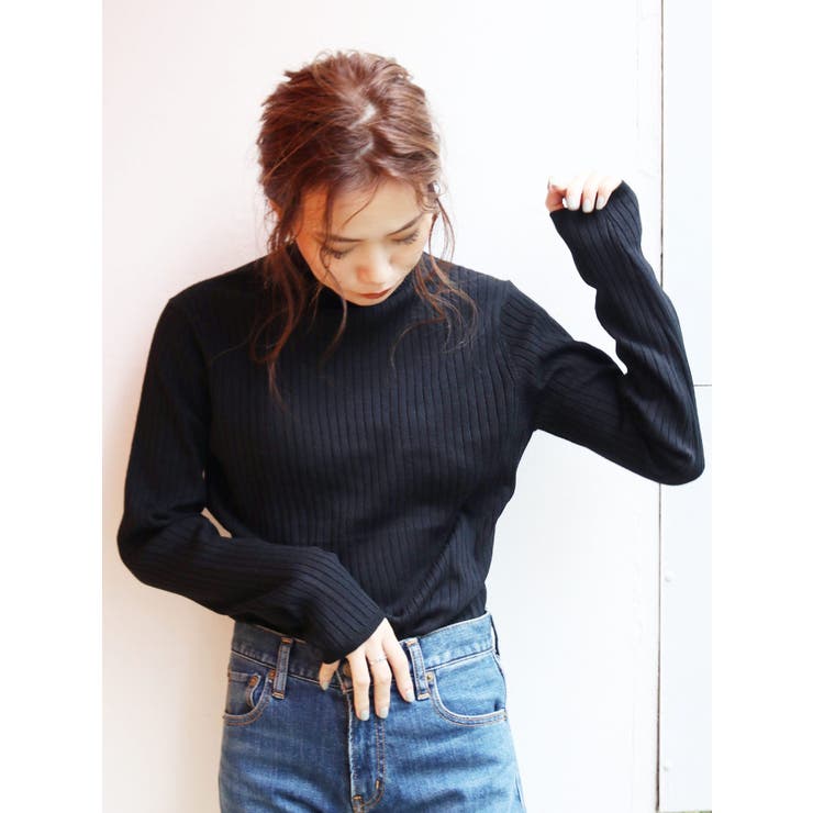 ✨美品✨ランバンオンブルー タートルネックニット 肩フリル