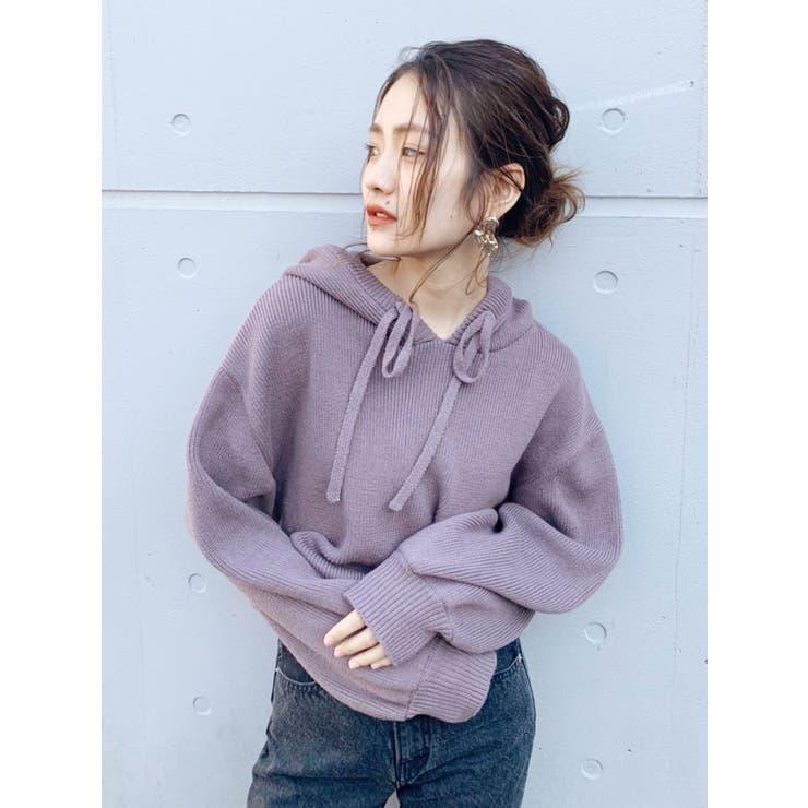 ニットルーズパーカー[品番：MKSW0027384]｜Ungrid（アングリット）のレディースファッション通販｜SHOPLIST（ショップリスト）