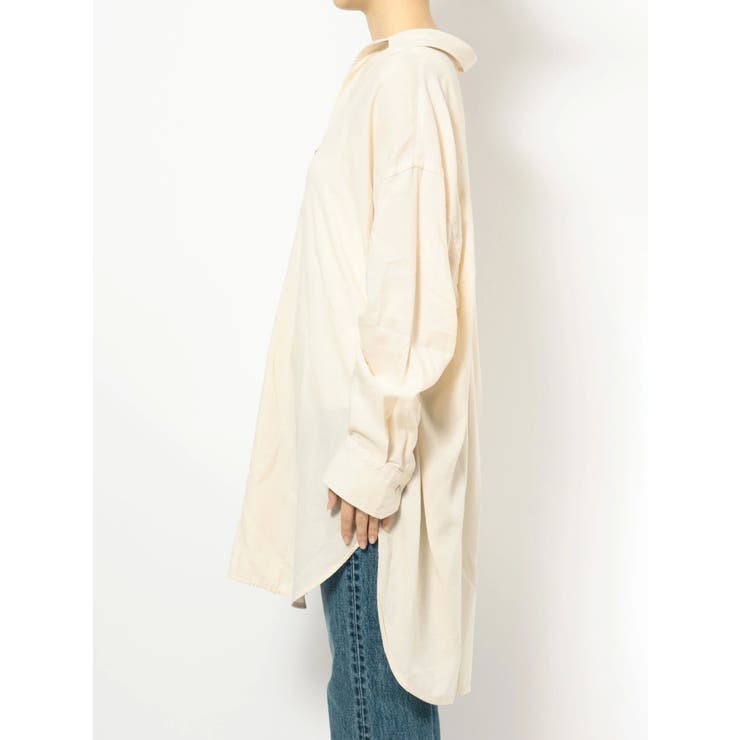 新品未使用　アングリット　ビッグシャツ　モカ　定価9900円 ビックルーズロングシャツ[品番：MKSW0028667]｜Ungrid（アン
