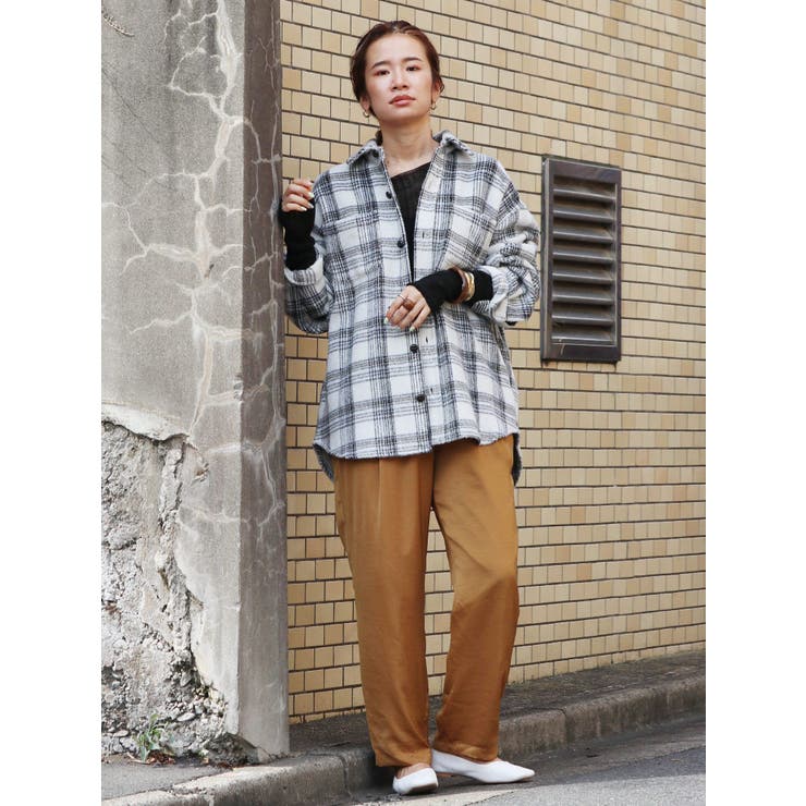 シャギーチェックルーズシャツ[品番：MKSW0033539]｜Ungrid