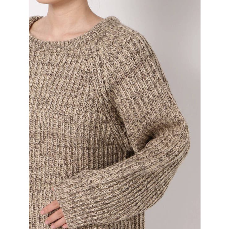 ミックスヤーンクルーネックニット[品番：MKSW0032687]｜Ungrid（アン