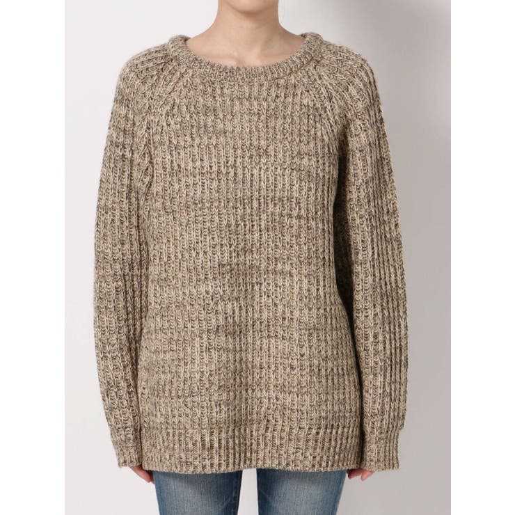 ミックスヤーンクルーネックニット[品番：MKSW0032687]｜Ungrid