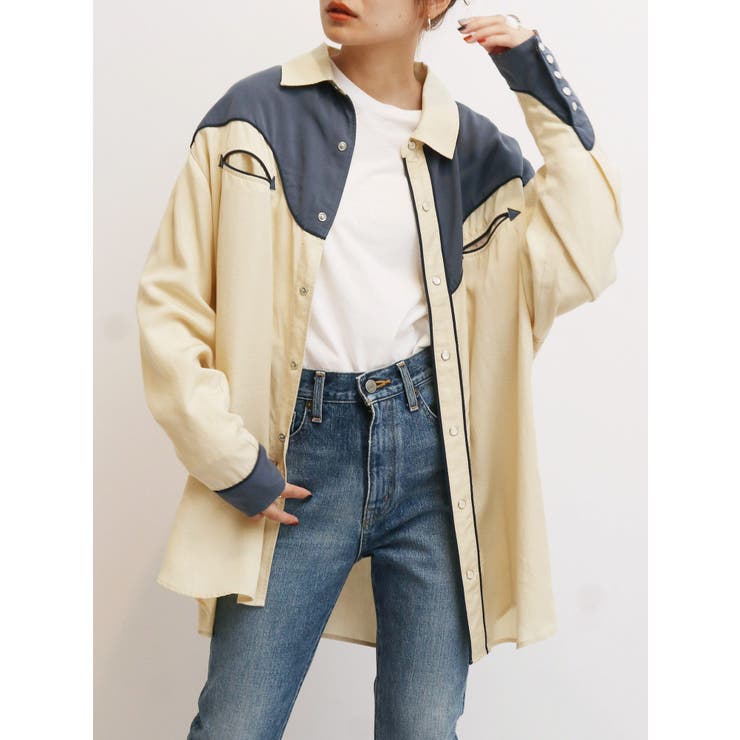 バイカラーウエスタンシャツ 品番 Mksw Ungrid アングリッド のレディースファッション通販 Shoplist ショップリスト