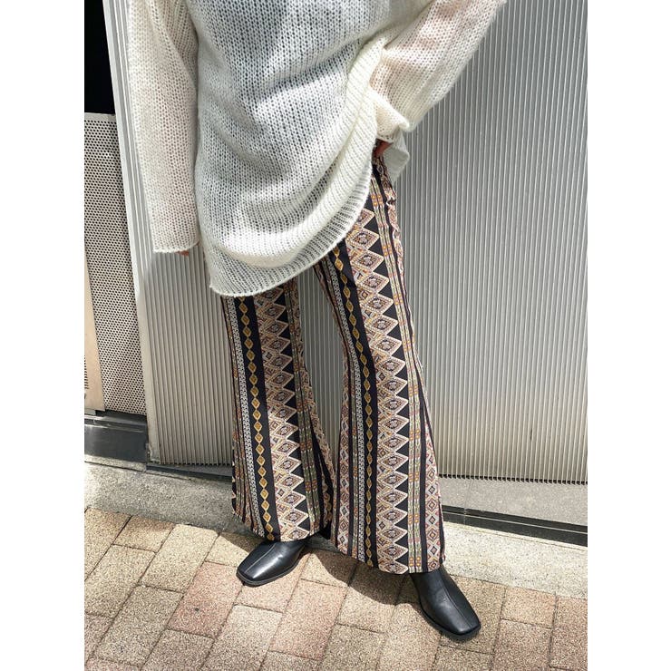 ネイティブ柄フレアパンツ[品番：MKSW0039050]｜Ungrid（アン