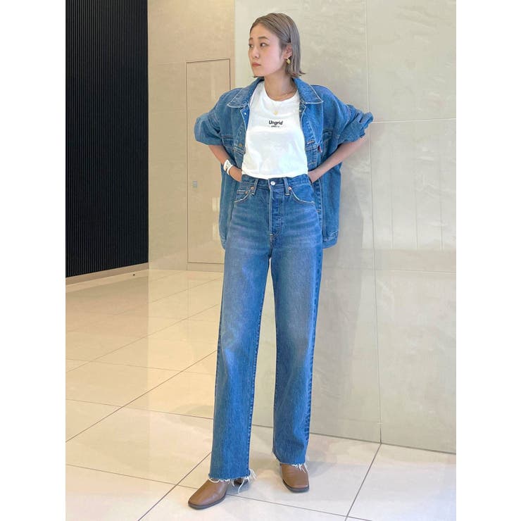 Ungrid 【10周年限定】Levi's別注 セルフカットストレートデニム Ungrid】【10周年限定】Levi's別注 セルフカットストレート