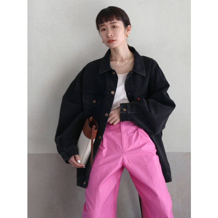 Ungrid / アングリッド / ビッグシルエットデニムジャケット ブラック Ungrid ビッグシルエットデニムジャケット（ブラック