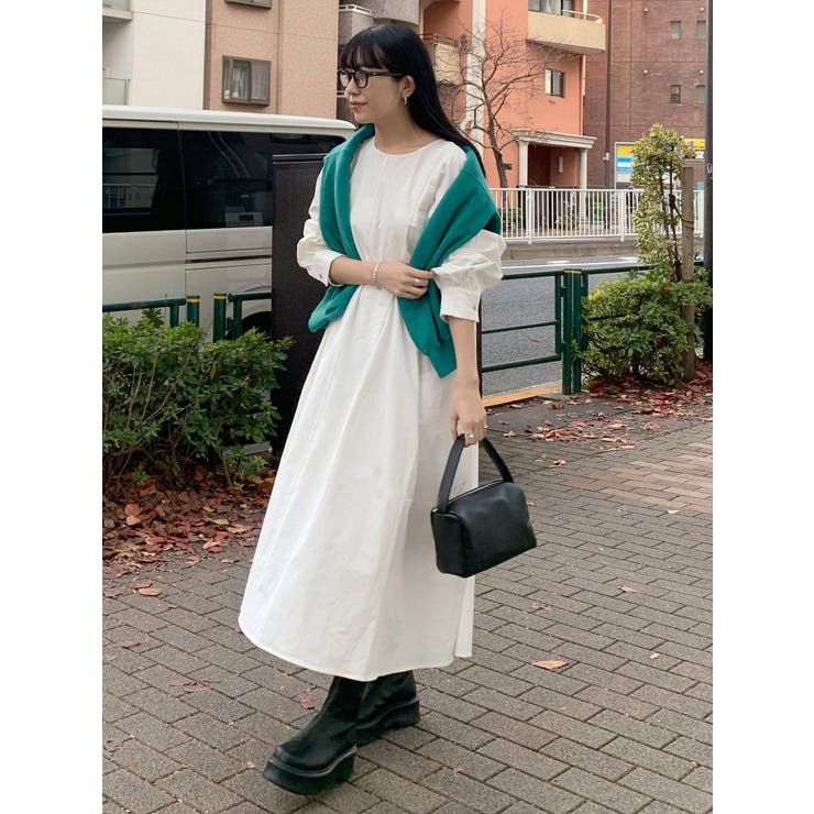 バックリボンニットセットワンピース[品番：MKSW0041862