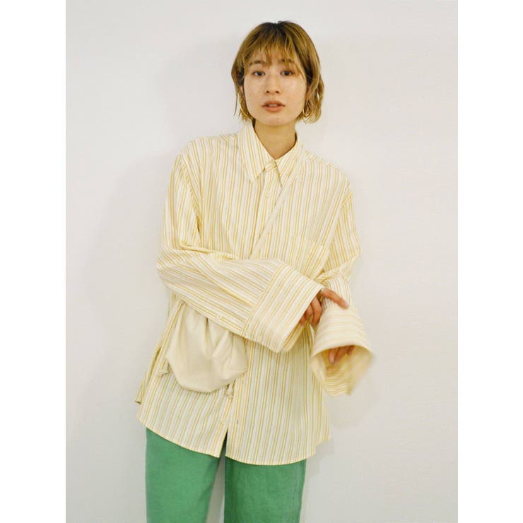 ungrid◡̈⃝ストライプSH スリーブデザインストライプシャツ[品番：MKSW0044461]｜Ungrid（アン