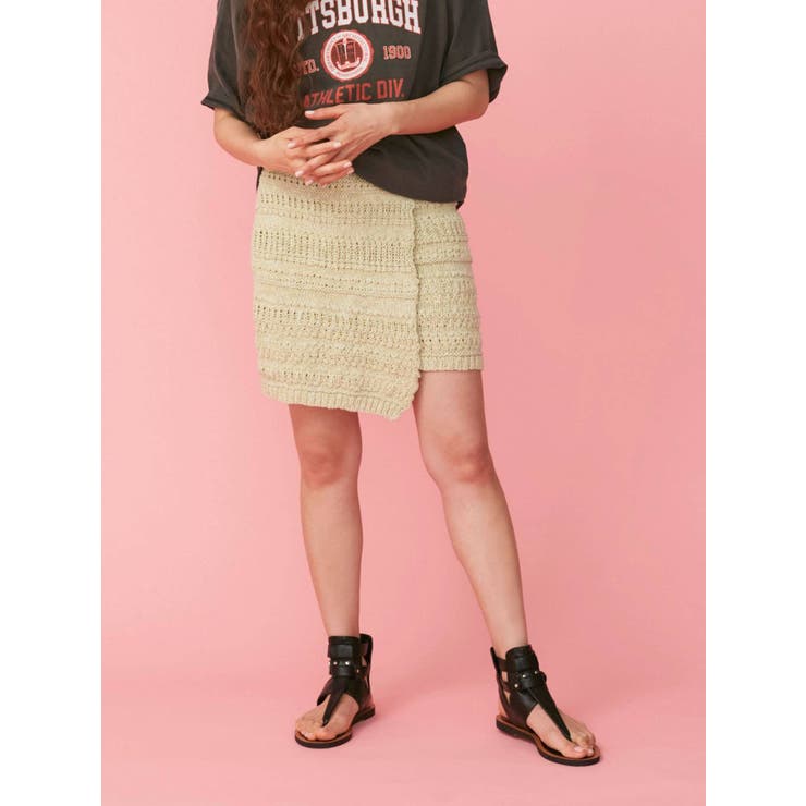 ピスタチオ | ニットラップミニスカート | Ungrid