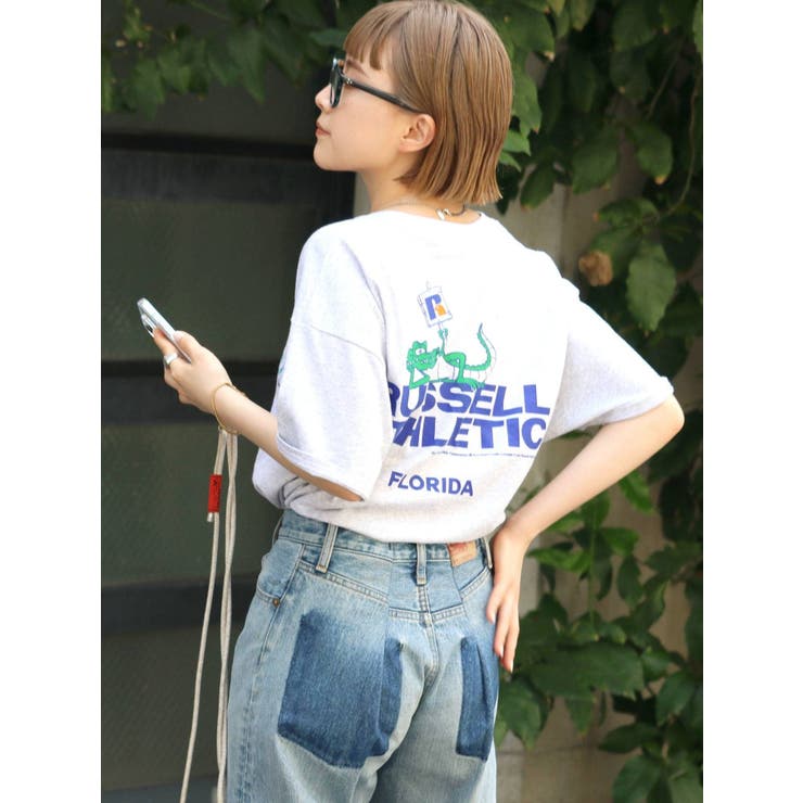 RUSSELL別注 プリントロゴTee[品番：MKSW0045078]｜Ungrid（アングリット ）のレディースファッション通販｜SHOPLIST（ショップリスト）