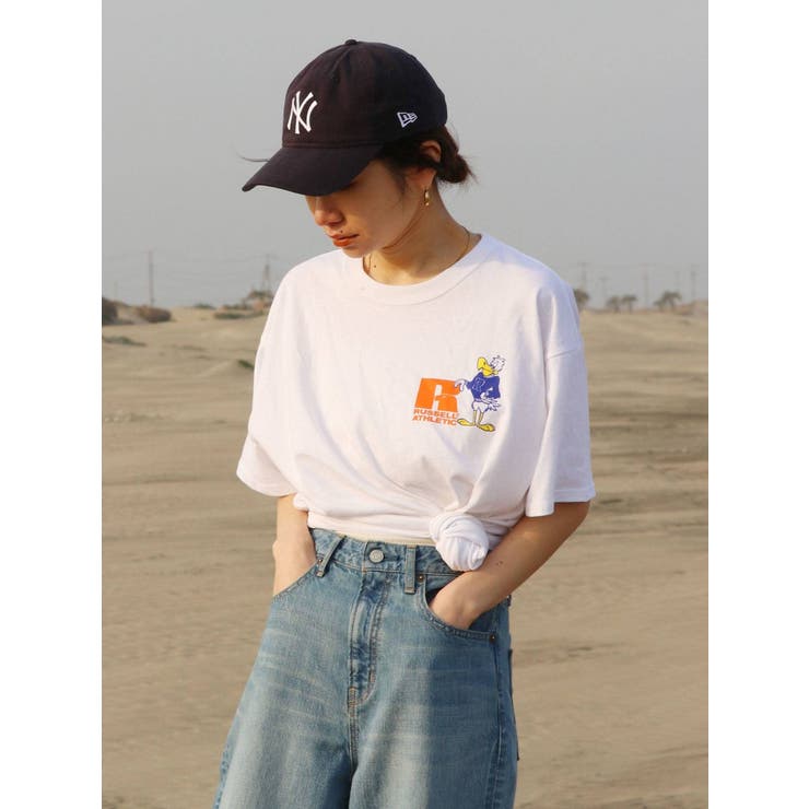 RUSSELL別注  プリントロゴTee[品番：MKSW0045078]｜Ungrid（アングリット）のレディースファッション通販｜SHOPLIST（ショップリスト）