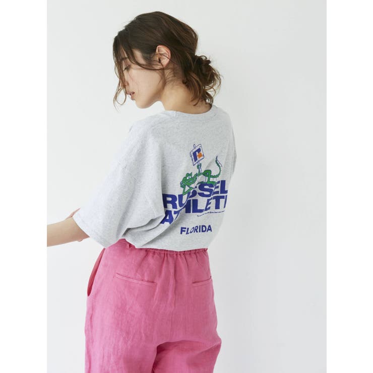 RUSSELL別注  プリントロゴTee[品番：MKSW0045078]｜Ungrid（アングリット）のレディースファッション通販｜SHOPLIST（ショップリスト）