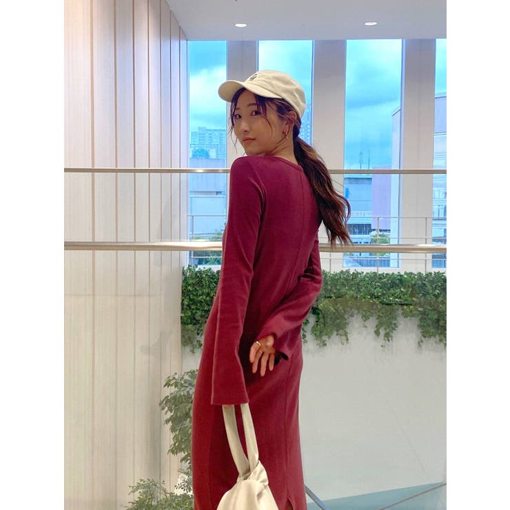 フレアスリーブテレコフィットワンピース[品番：MKSW0045979]｜Ungrid