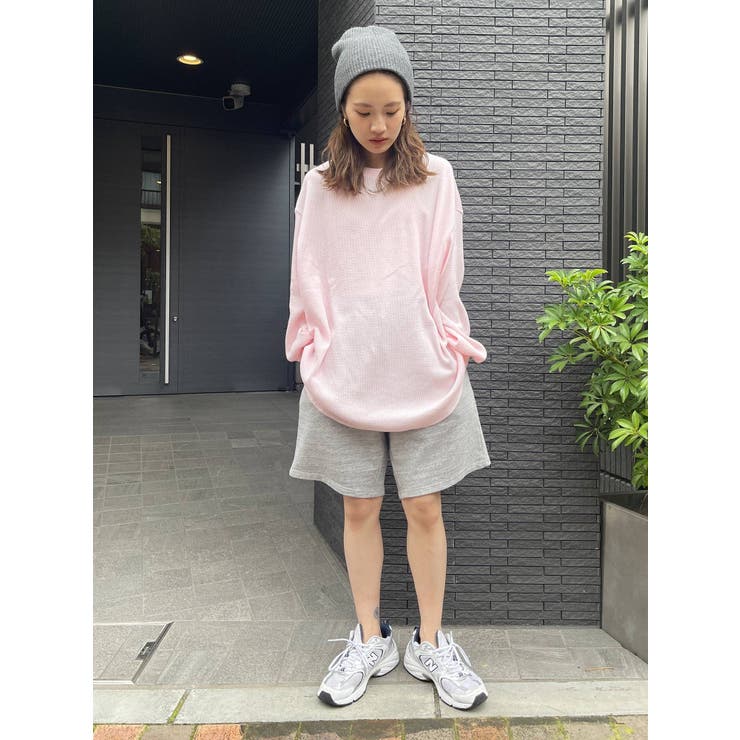 WEB限定】スリーブボリュームワッフルロングスリーブTee[品番
