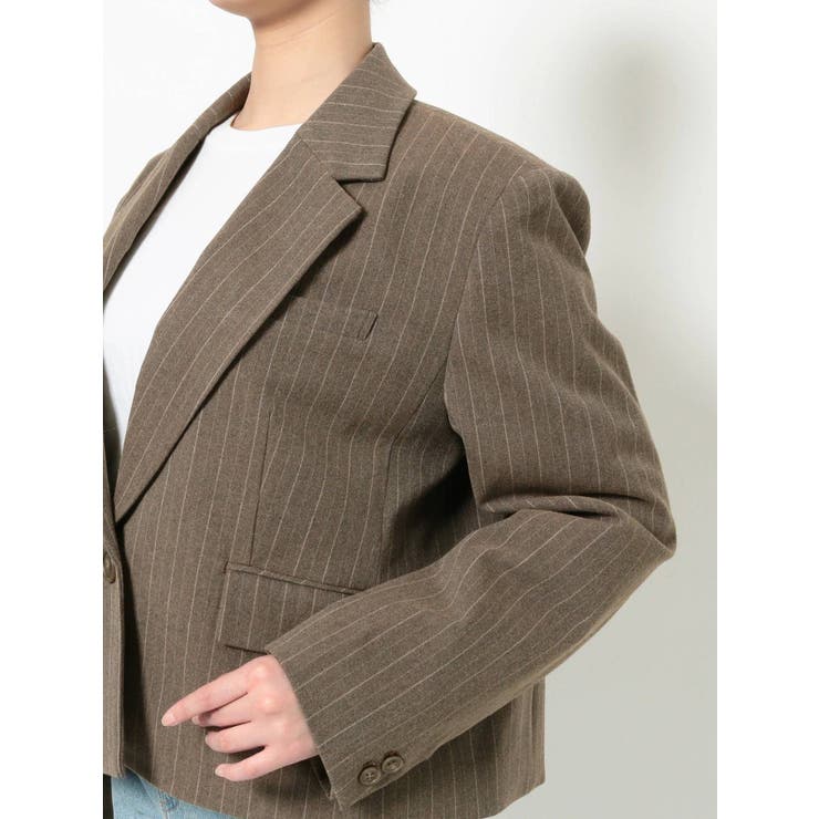 ストライプショートジャケット[品番：MKSW0047241]｜Ungrid（アン