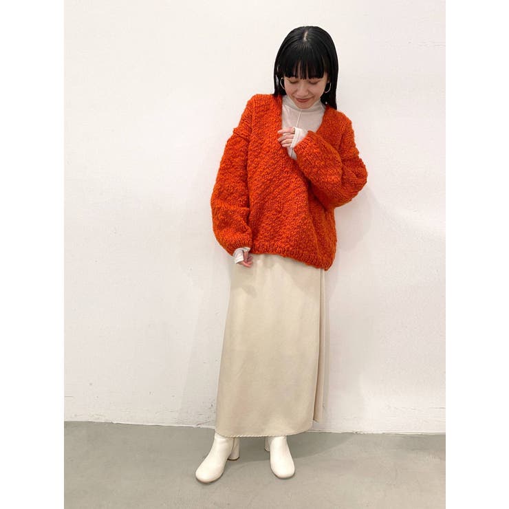 SEA Vネックルーズニット グリーン 深Vネックルーズニット[品番：MKSW0046904]｜Ungrid（アングリット