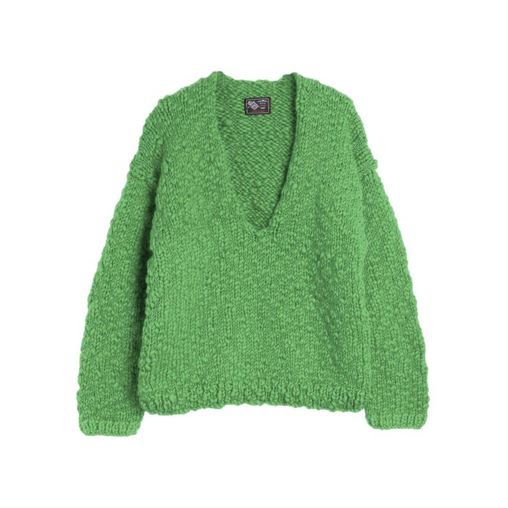 SEA Vネックルーズニット グリーン 深Vネックルーズニット[品番：MKSW0046904]｜Ungrid（アングリット