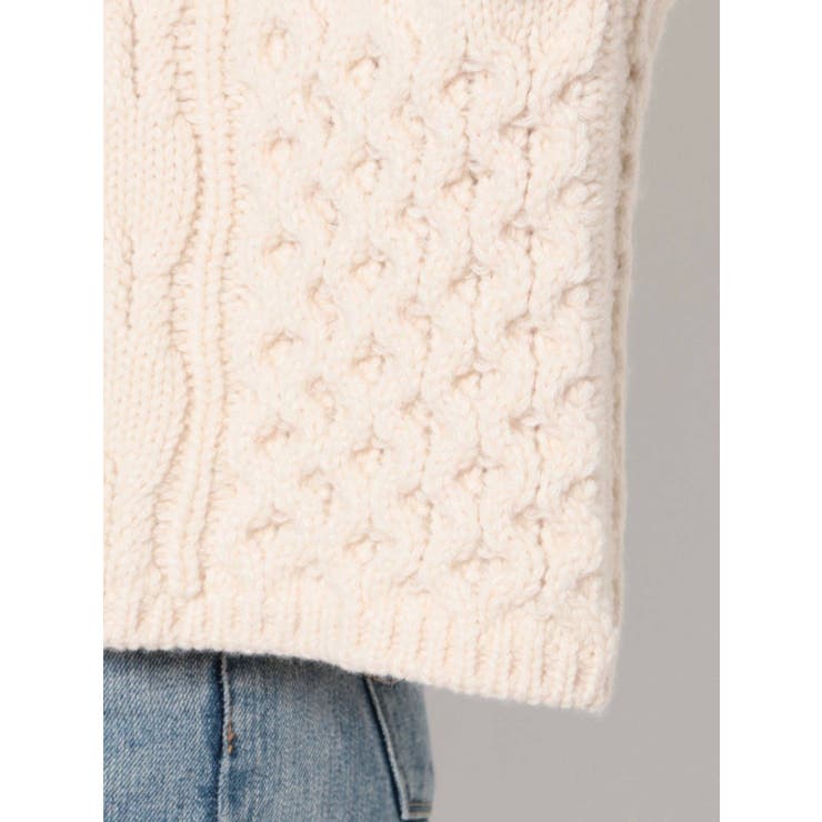 パッチワークケーブルニットベスト | Ungrid | 詳細画像15 