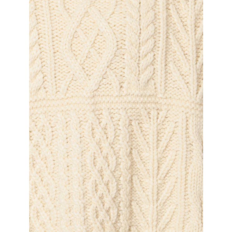 パッチワークケーブルニットベスト | Ungrid | 詳細画像18 