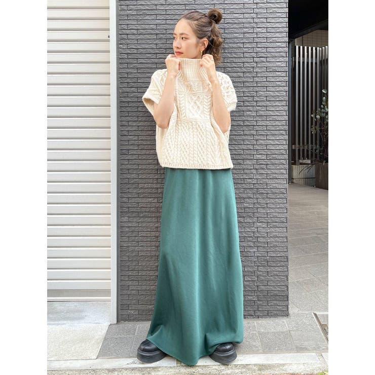 パッチワークケーブルニットベスト | Ungrid | 詳細画像5 