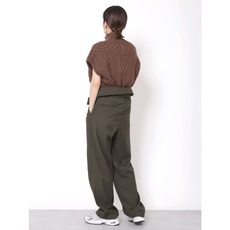 パッチワークケーブルニットベスト | Ungrid | 詳細画像9 