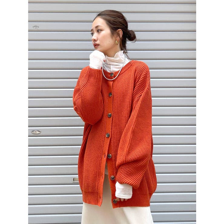 オレンジ | BRiCO ルーズニットカーデ | Ungrid