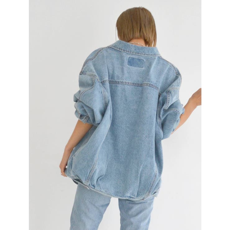 美品✨Ungrid ビッグシルエットデニムジャケット　ブルー　オーバーサイズ アングリッド Ungrid ビッグシルエットデニムジャケット
