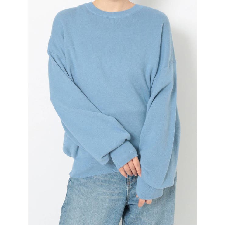 カシミヤ混スムース編みルーズニット[品番:MKSW0048167 カシミヤ混スムース編みルーズニット[品番:MKSW0048167