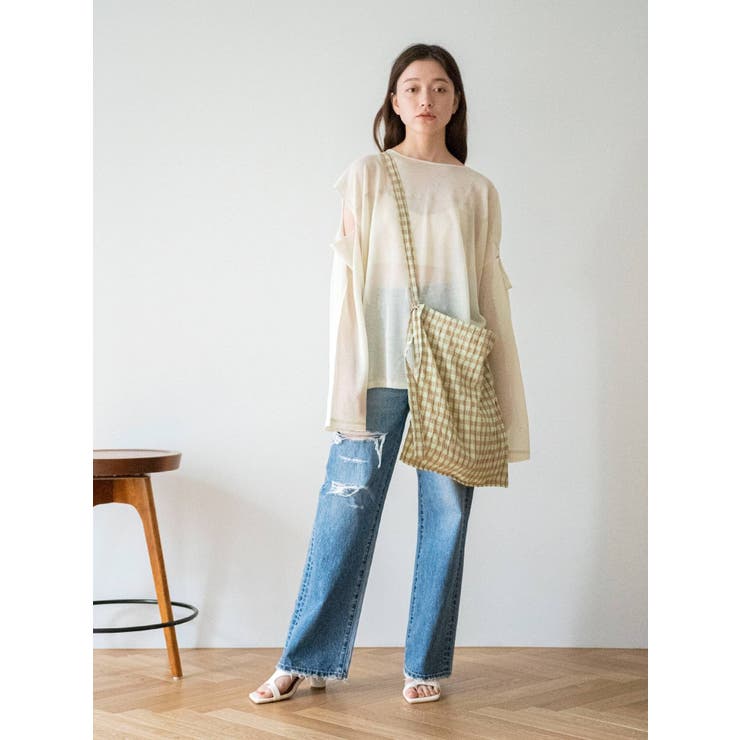 ショルダーカットシアーニット[品番：MKSW0048410]｜Ungrid
