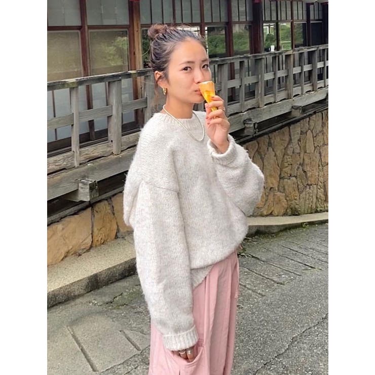 カラーモヘア混ルーズニット[品番：MKSW0048865]｜Ungrid（アン