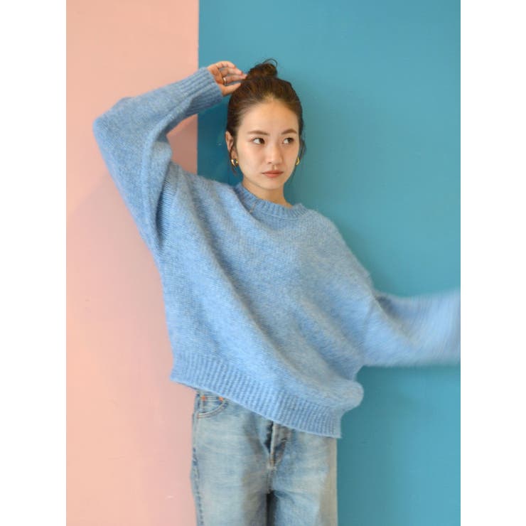 Ungrid（アングリッド）の「カラーモヘア混ルーズニット（ニット