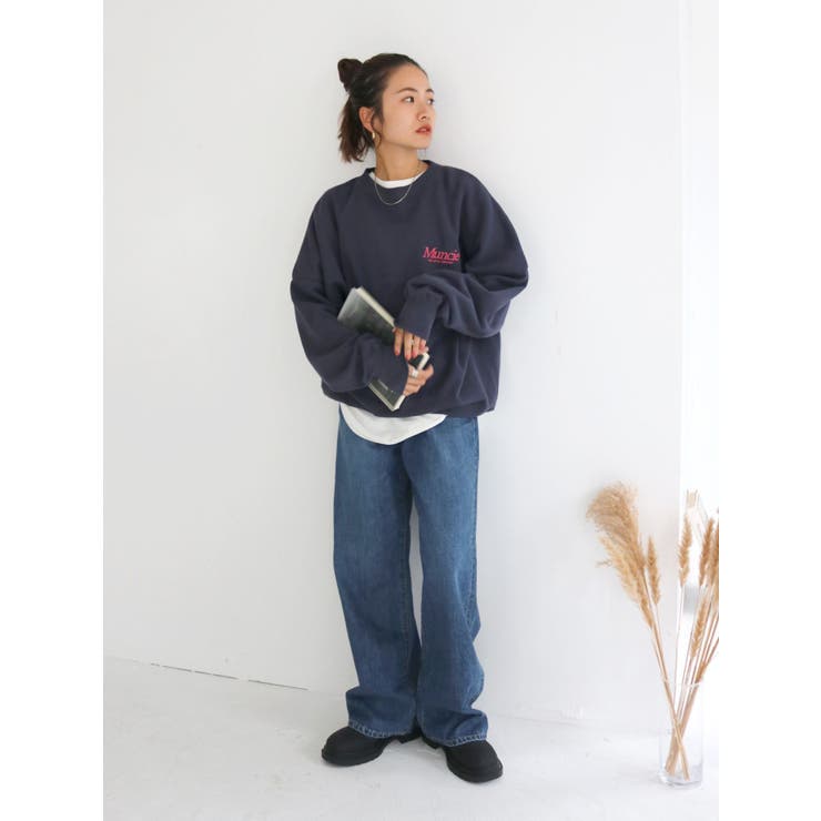 ungrid Muncie ロゴルーズスウェット Muncieロゴルーズスウェット[品番：MKSW0048412]｜Ungrid（アン