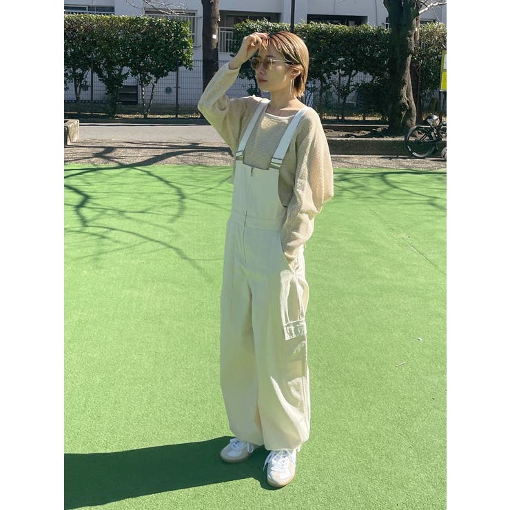 バックデザインミリタリーサロペット[品番:MKSW0048417 バックデザインミリタリーサロペット[品番:MKSW0048417