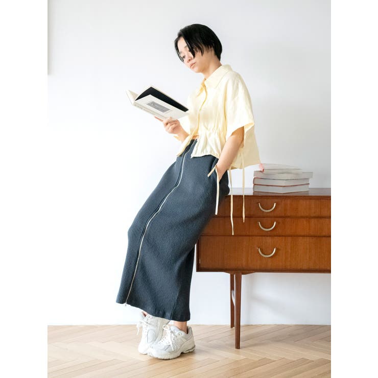ショート丈ハーフスリーブデザインシャツ[品番：MKSW0050742