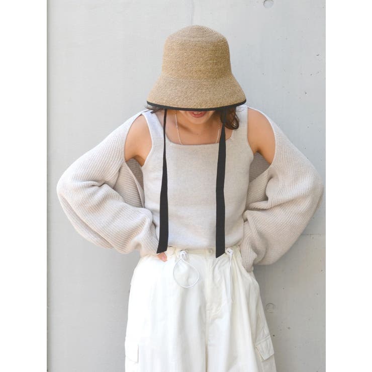 アイボリー | マルチウェイショートニットセット | Ungrid