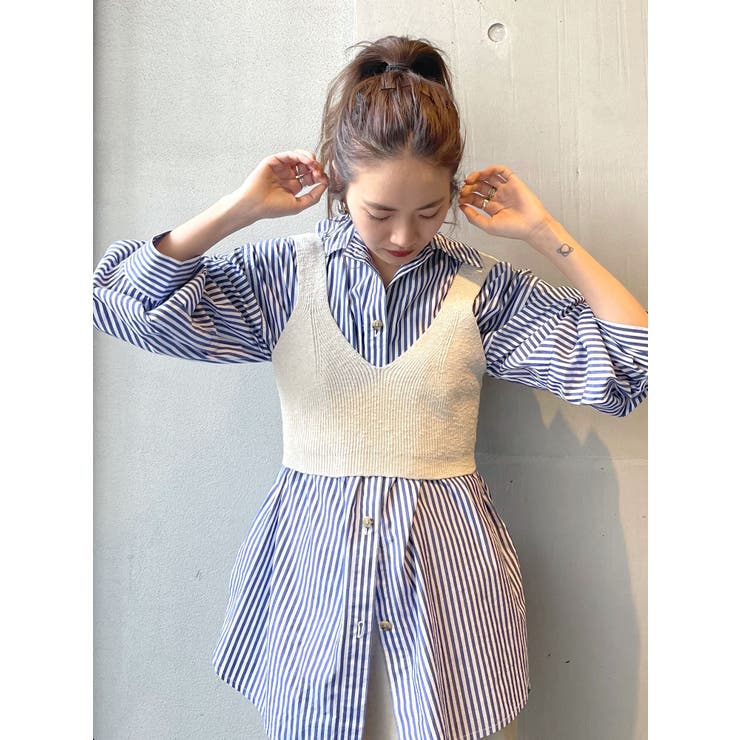 スラブニットビスチェ | Ungrid | 詳細画像2 