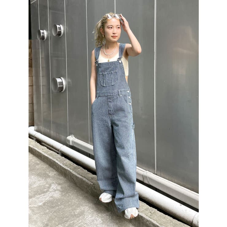 おしゃれ ヒッコリーデニム サロペット 大人 かわいい ゆったり おしゃれ ヒッコリーデニム サロペット 大人 かわいい ゆったり