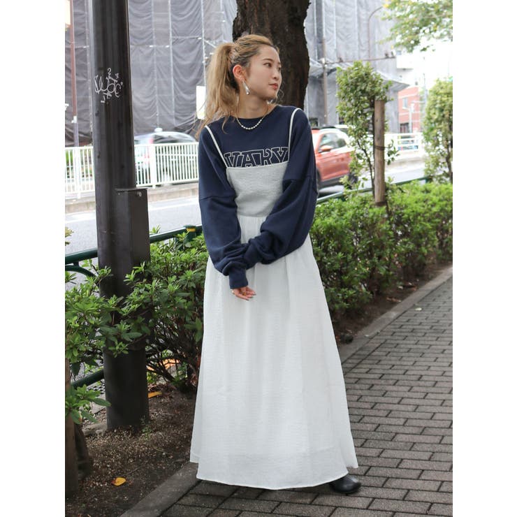 オフホワイト | ふくれジャカードキャミワンピース | Ungrid