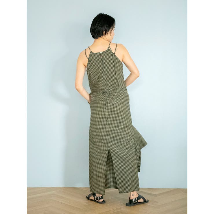 【人気完売品】アングリッド♡ワンピース♡キャミソール♡ギンガムチェック♡スカート ギンガムチェックフィットキャミワンピース[品番：MKSW0050402