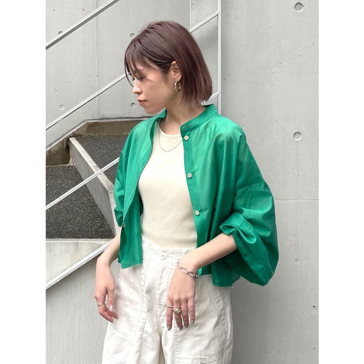 グリーン | 【WEB限定】シアーショートシャツ | Ungrid