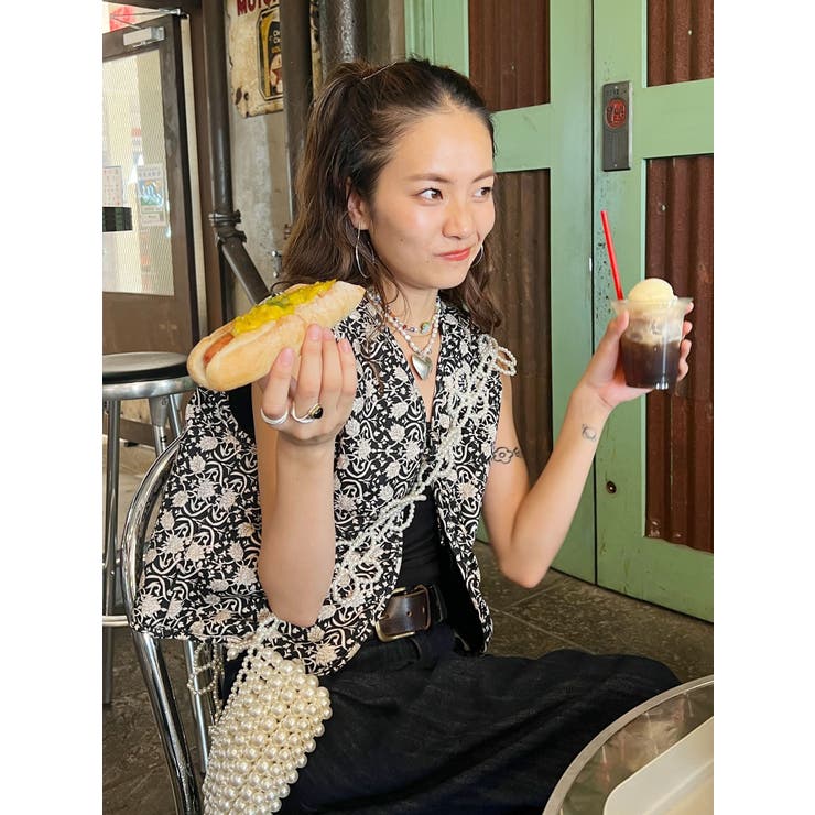 リバーシブルベロアベスト | Ungrid | 詳細画像2 