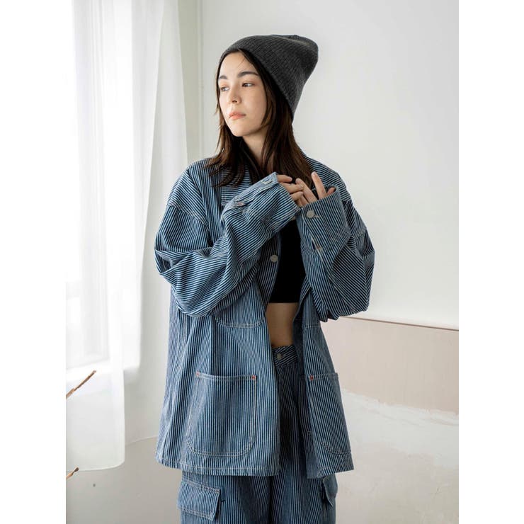 ungrid ビッグシルエットカバーオール オーバーサイズジャケット　ジージャン ungrid ビッグシルエットカバーオール オーバーサイズジャケット