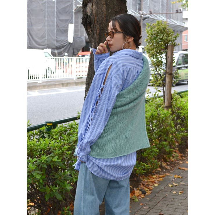 ショルダーデザインビッグシャツ | Ungrid | 詳細画像3 