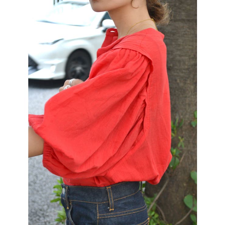 2wayタックハーフスリーブブラウス | Ungrid | 詳細画像12 