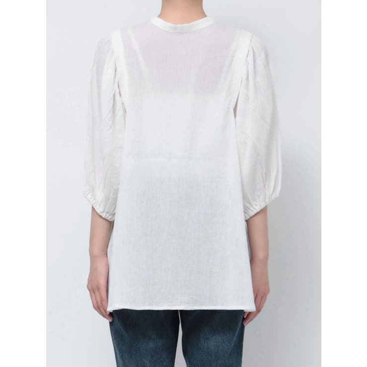 2wayタックハーフスリーブブラウス | Ungrid | 詳細画像20 